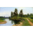 РЕПРОДУКЦИИ НА КАРТИНИ Пейзаж с река (1899)